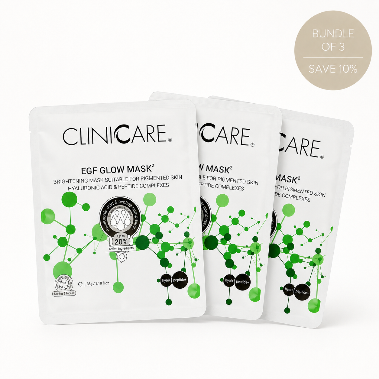 CLINICCARE EGF GLOW MASK (pack of 3)